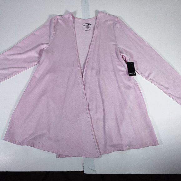 Torrid Super Soft Fleece Jacket Pink 1-14/16 NWT - Picture 1 of 6